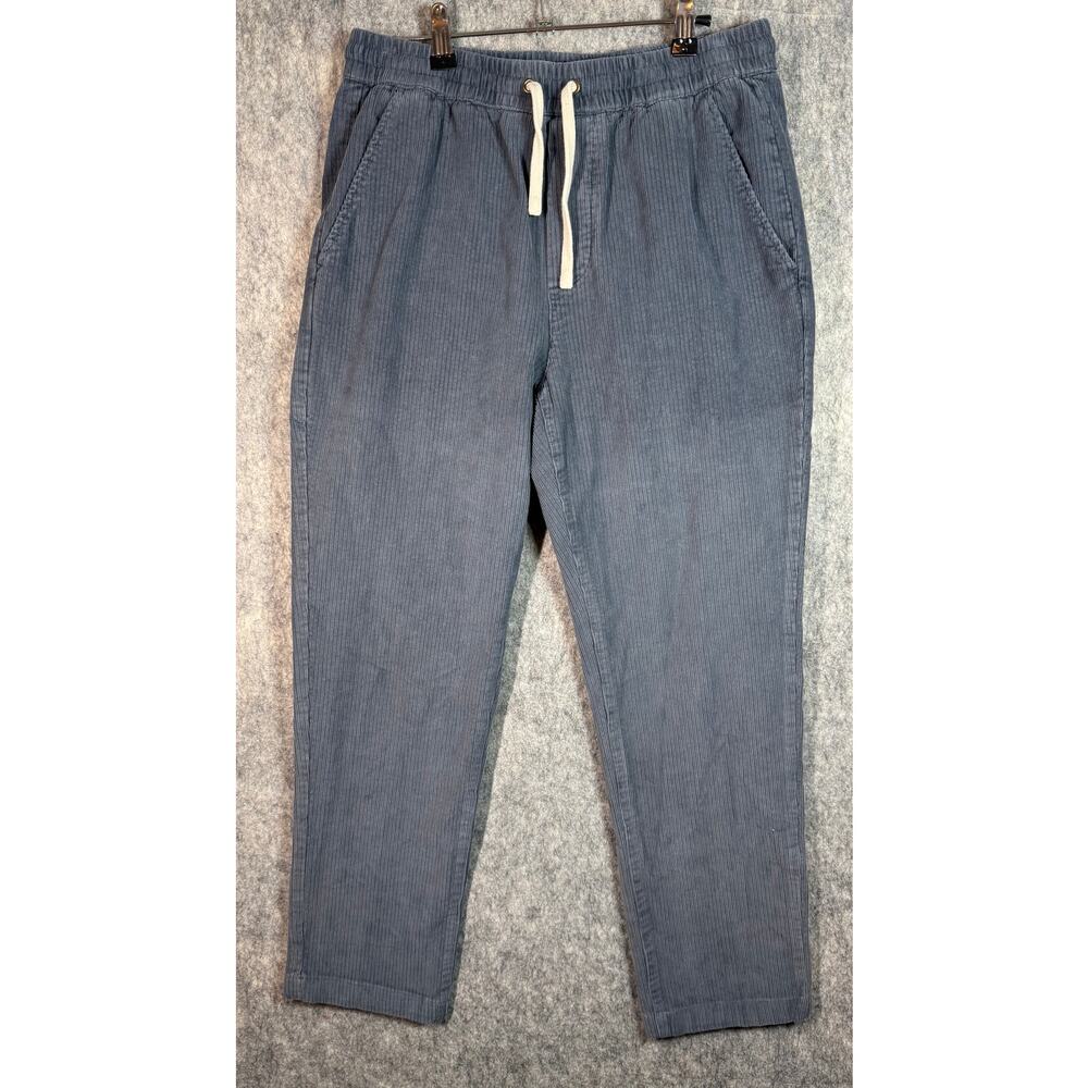 Marine Layer Pants Saturday Cords Mens Medium Slim Fit Blue Gray Drawstring
